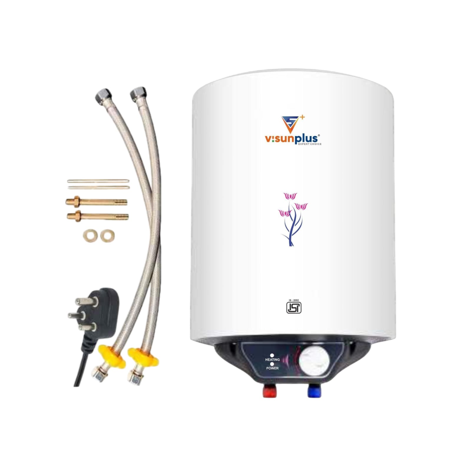 Visunplus Avenger 15L White Water Storage Geyser with Free Installation Kit ( 1 Year Product Warranty & 5 Year Warranty on Inner Tank)